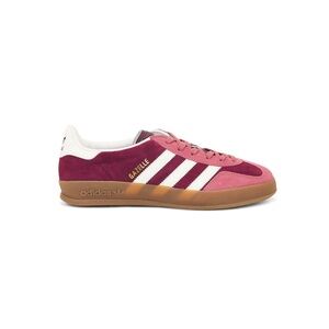 Adidas gazelle pink and burgundy trainers